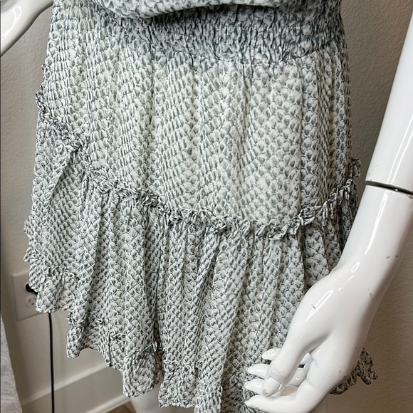 Buddy Love Grey and Cream Ruffled mini dress Size M - Picture 5 of 10